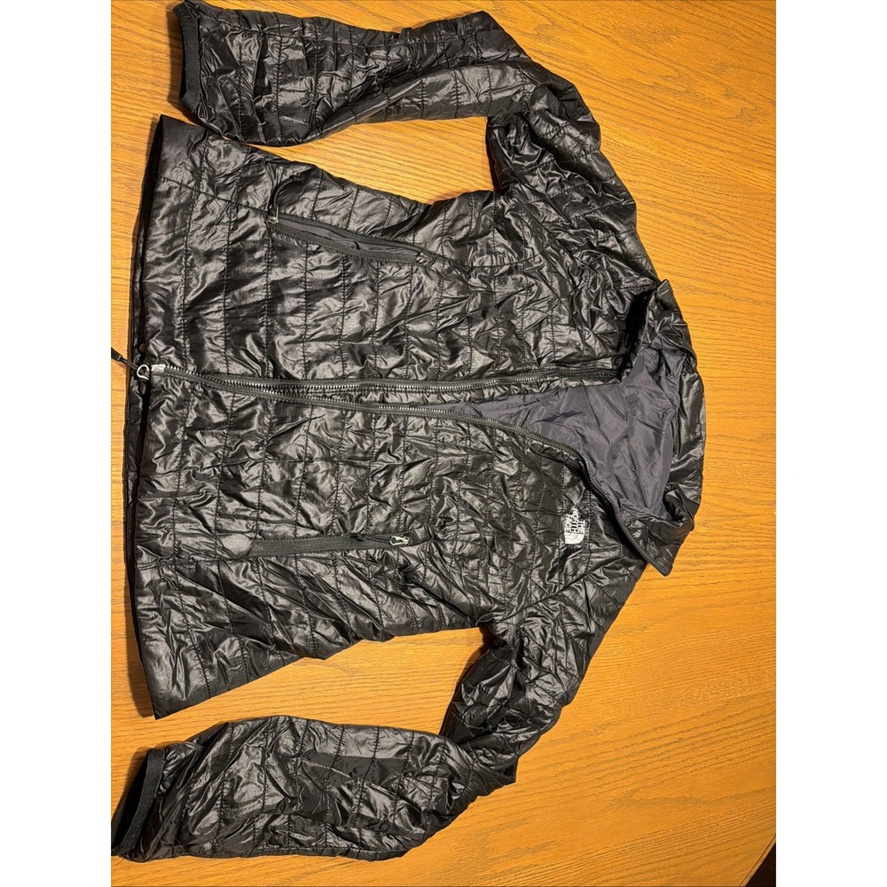 The North Face Womens Thermoball Jacket X Small Black Puffer Nylon Quilted Light